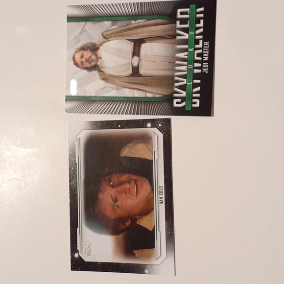 Star Wars Luke Skywalker Hans Solo Topps Cards - Picture 1 of 2